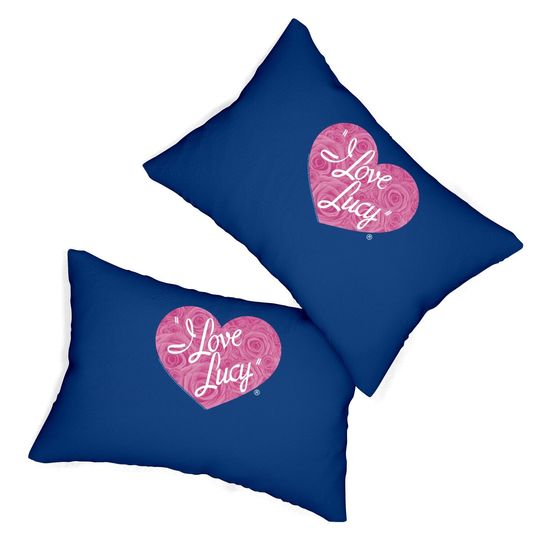 I Love Lucy Classic Tv Comedy Lucille Ball Pink Roses Logo Adult Lumbar Pillow