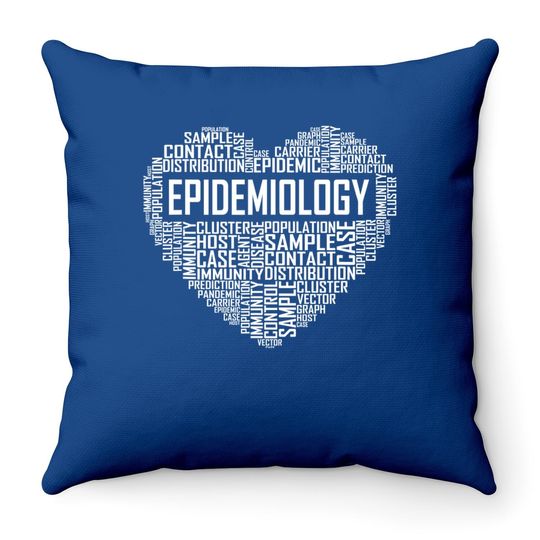 Epidemiology Heart Proud Epidemiologist Throw Pillow