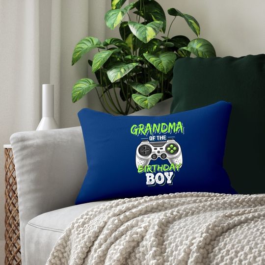 Grandma Of The Birthday Boy Matching Video Game Lumbar Pillow