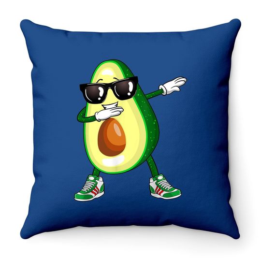 Dabbing Avocado Throw Pillow
