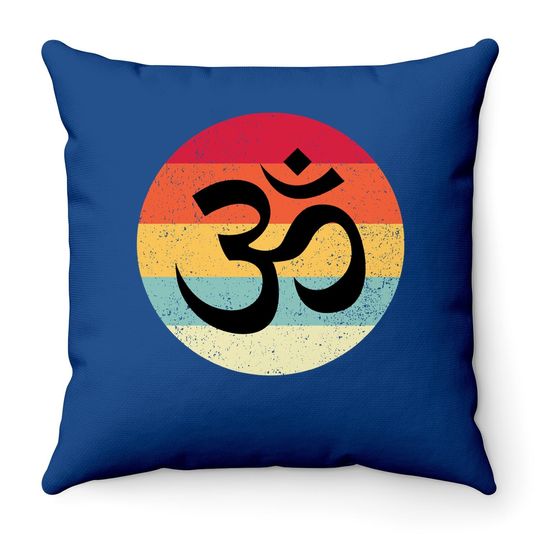 Om Symbol Aum Ohm Hindu Zen Tantra Yoga Day Namaste Gift Throw Pillow