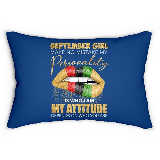 September Girl Lips Black Lives Matters Blm Virgo Woman Lumbar Pillow