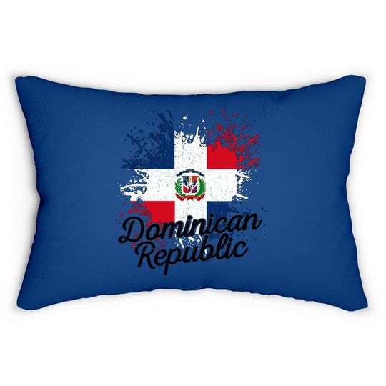 Dominican Republic Patriotic Flag Premium Lumbar Pillow