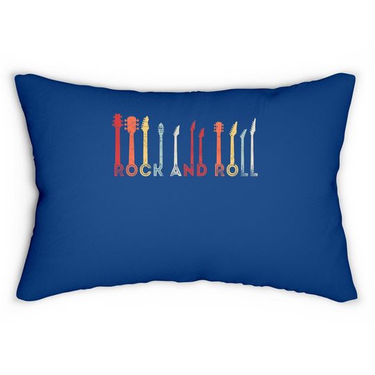 Rock And Roll Vintage Design Concert Band Lumbar Pillow