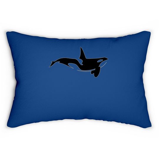Save The Whales Ocean Orca Killer Whale Sea Conservation Lumbar Pillow