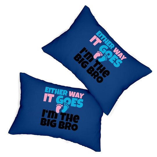 Baby Announcement To Big Brother , Gender Reveal Lumbar Pillow Gift Lumbar Pillow
