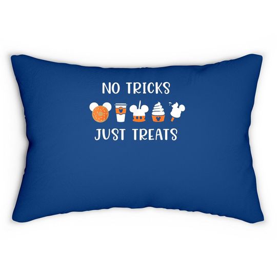 Funny Halloween No Tricks Just Treats Pumpkin Spice Lumbar Pillow