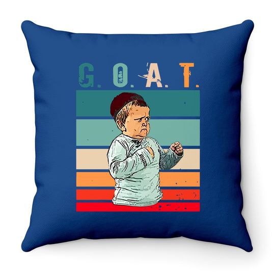 Hasbulla Fighting Meme Goat Throw Pillow