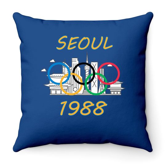 Seoul 1988 Sport Throw Pillow