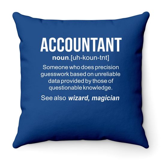 Accountant Funny Job Title Dictionary Profession Definition Throw Pillow