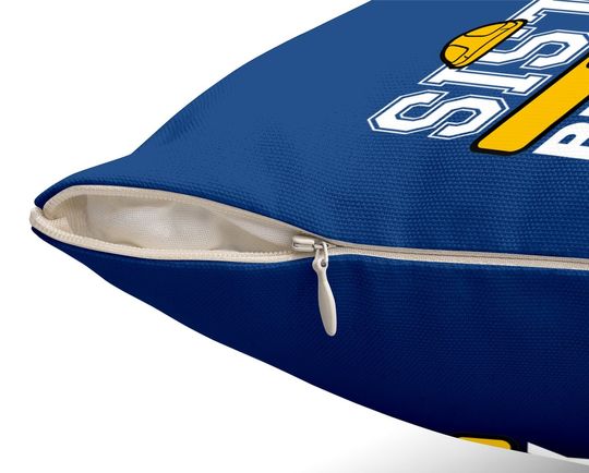 Sister Of The Birthday Boy Construction Worker Party Throw Pillow