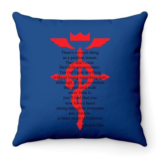 Fullmetal Alchemist Short Sleeve Throw Pillow Classic Adult Throw Pillow