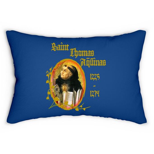 St Thomas Aquinas Catholic Lumbar Pillow