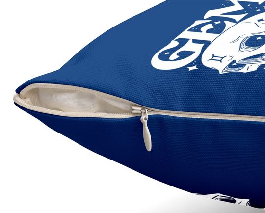 Gemini Faery Crystal Witch Skull Constellation Throw Pillow