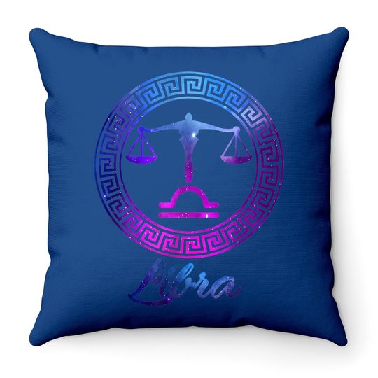 Libra Zodiac Sign Throw Pillow