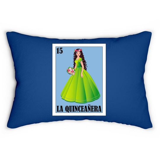 15s Lottery Mexican Lottery La Quincea Lumbar Pillow