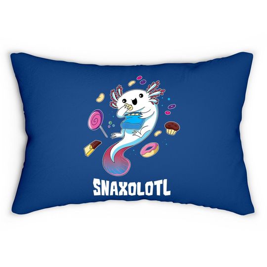 Snaxolotl Kawaii Axolotl Food Lover Amphibian Pet Gift Lumbar Pillow