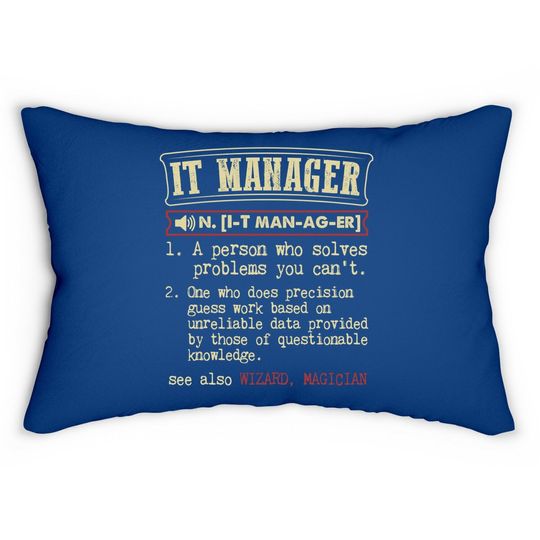 It Manager Dictionary Definition Lumbar Pillow