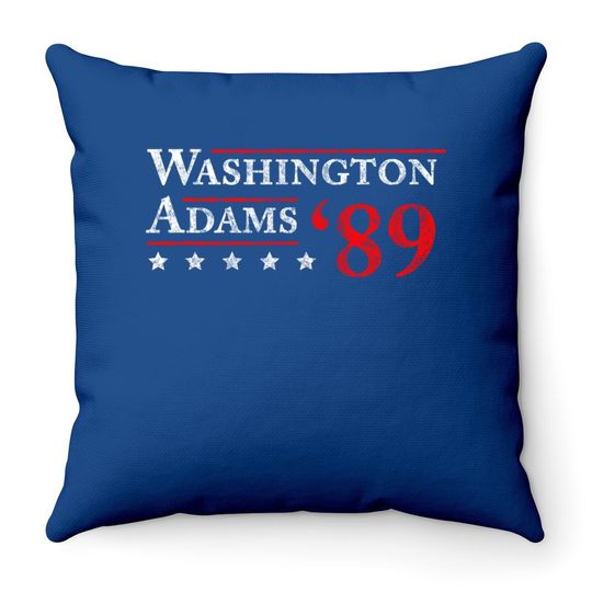 Washington Adams 1789 Vintage Election Throw Pillow
