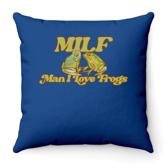 I Love Frogs Throw Pillow