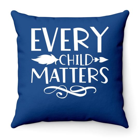 Every Child Matters Native Indigenous Education Orange Day Throw Pillow