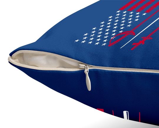 Fencing American Flag Sabers Usa Gift Throw Pillow