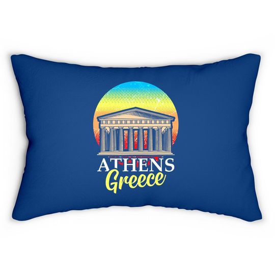Athens Greece Greek City Acropolis Parthenon Lumbar Pillow