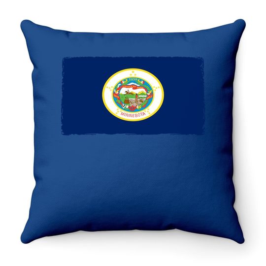 Minnesota Flag Throw Pillow