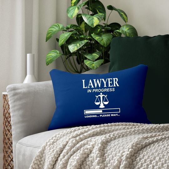 Scales Of Justice Lawyer In Progress Law School Student Fun Lumbar Pillow