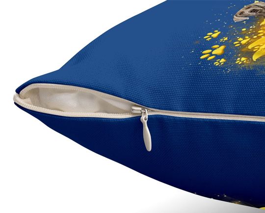 Weimaraner Mom Sunflower With Dog Paw Throw Pillow