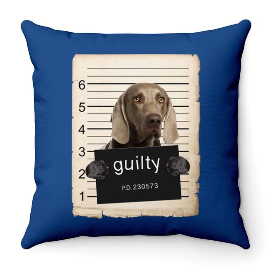 Weimaraner Dog Throw Pillow