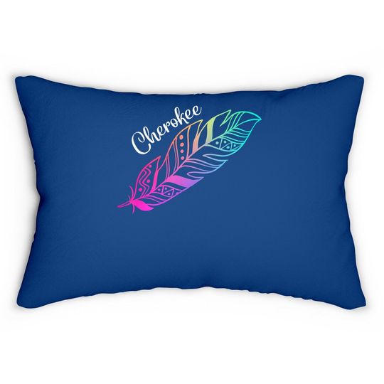 Feather Lumbar Pillow Native American Cherokee Tribe Lumbar Pillow