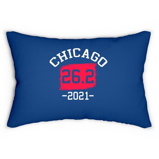 Chicago 26.2 2021 Marathon Running Runners Lumbar Pillow