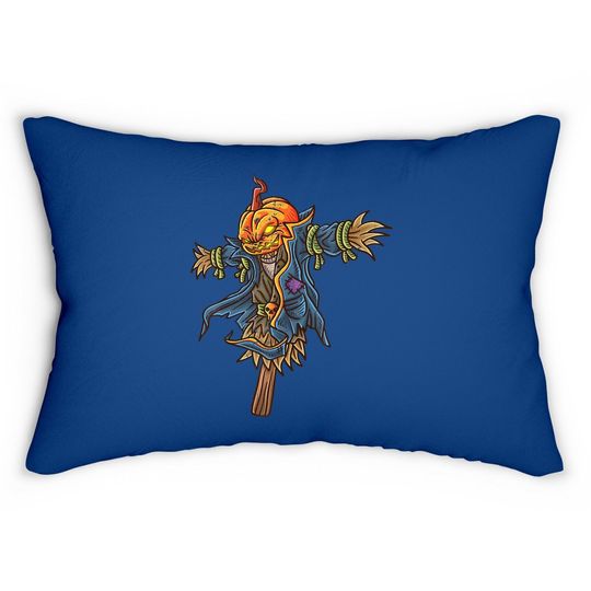 Halloween Scarecrow Pumpkin Lumbar Pillow