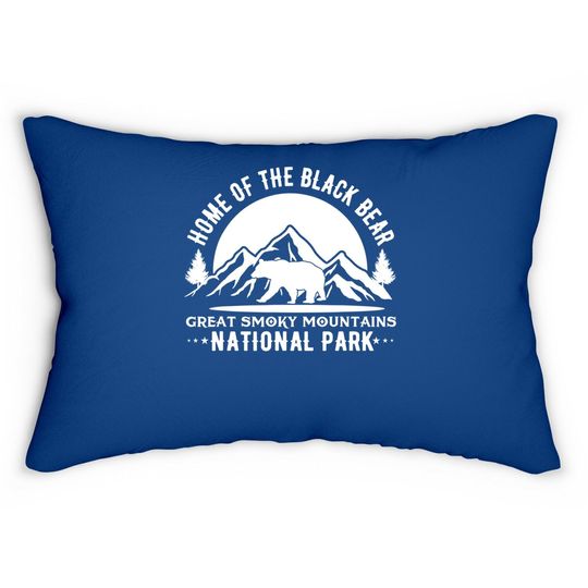 Great Smoky Mountains National Park Us Black Bears Vintage Lumbar Pillow