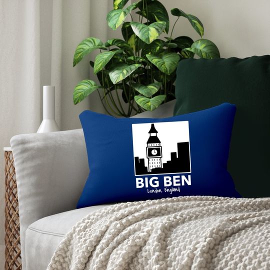 Big Ben London England Clock Tower Lumbar Pillow