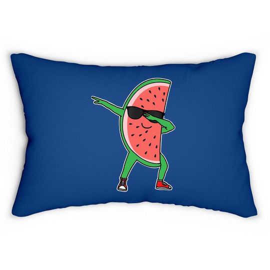 Dabbing Watermelon Kawaii Dab Summer Fruit Melon Lumbar Pillow