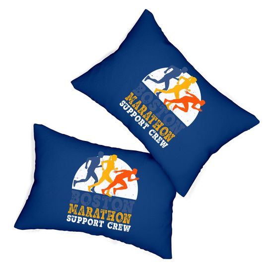 Boston Annual Marathon Runner 26.2 Miles Long Support Crew Lumbar Pillow