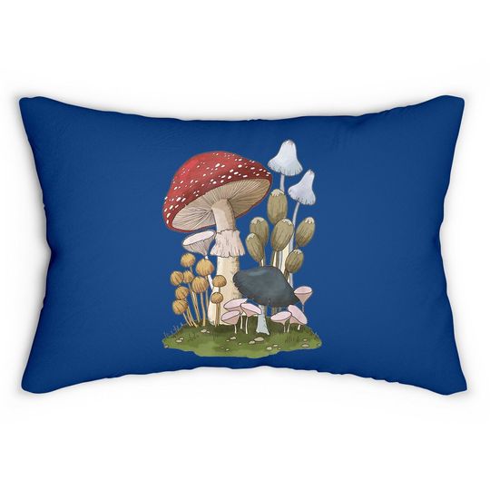 Mushroom Lumbar Pillow Mycology Fungi Foraging Mushroom Whisperer Lumbar Pillow