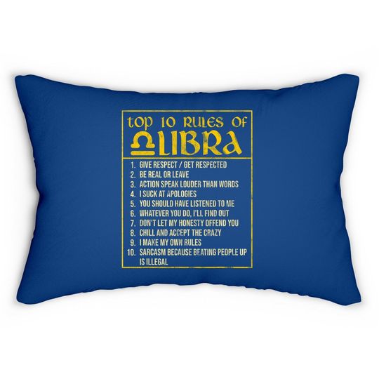 Top 10 Rules Libra Horoscope Birthday Lumbar Pillow
