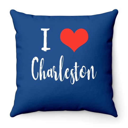 I Love Charleston Throw Pillow