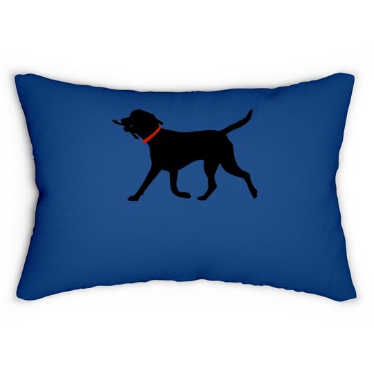Labrador Retriever Lumbar Pillow Play Fetch Black Lab Lumbar Pillow