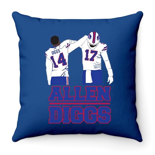 Stefon Diggs Josh Allen Back Pat Buffalo Football Fan Throw Pillow