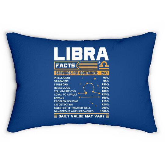 Libra Birthday Facts Lumbar Pillow