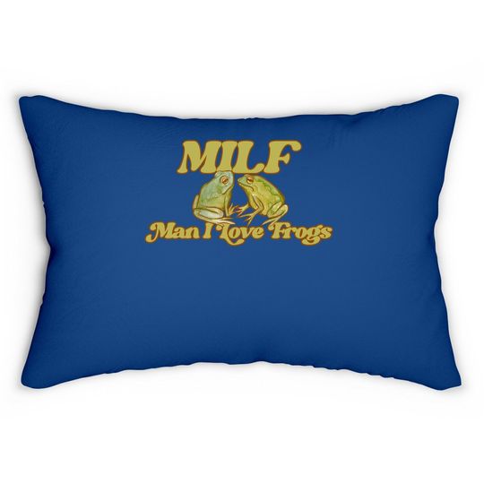 I Love Frogs Lumbar Pillow