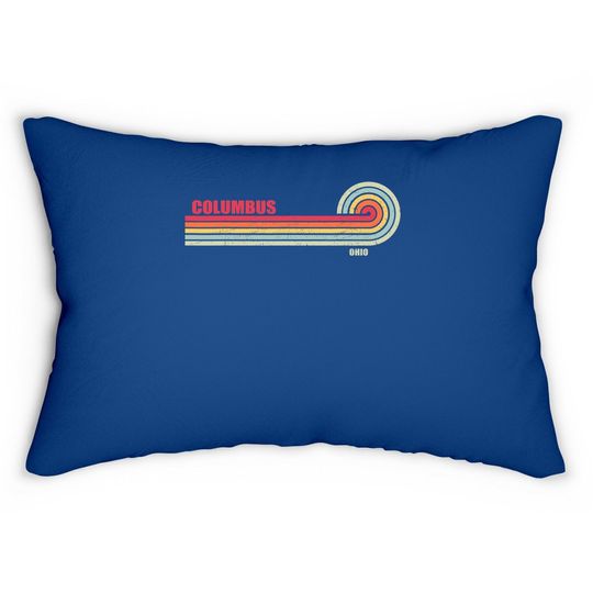 Columbus Ohio City State Hometown Vintage Lumbar Pillow
