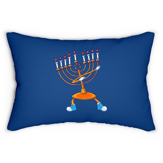 Hanukkah Dancing Chanukah Girls Boys Lumbar Pillow