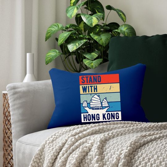 Stand With Hong Kong No China Extradition Protest Lumbar Pillow