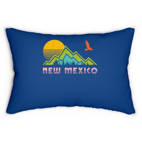 New Mexico Retro Vintage Throwback Lumbar Pillow
