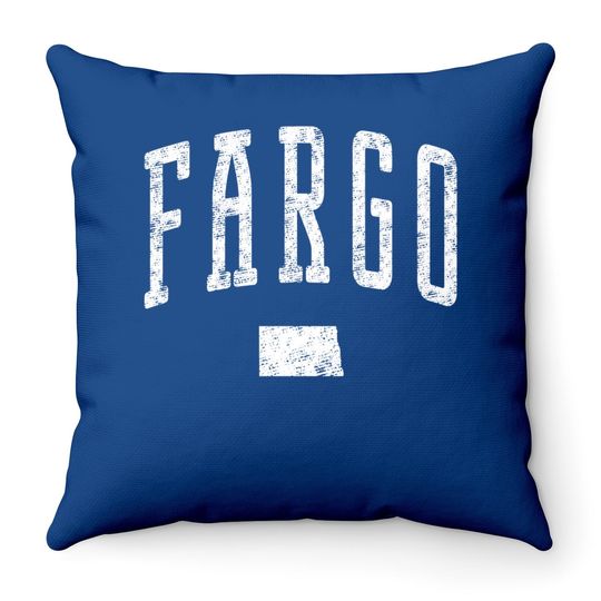 Fargo North Dakota Vintage City Throw Pillow
